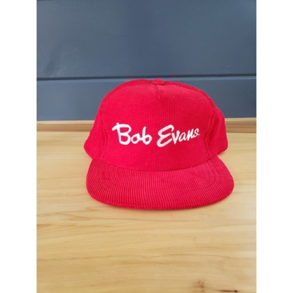 Vintage Bob Evan's Red Corduroy Snapback